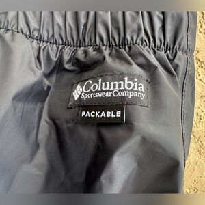 Columbia Black Snow Pants Omnitech Waterproof Breathable Packable Size Large VGC